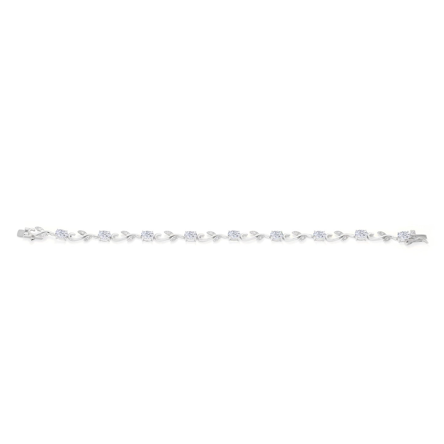 925 Sterling Silver White Diamond Bracelet for Women Set with Moissanite (4.63 Cttw)