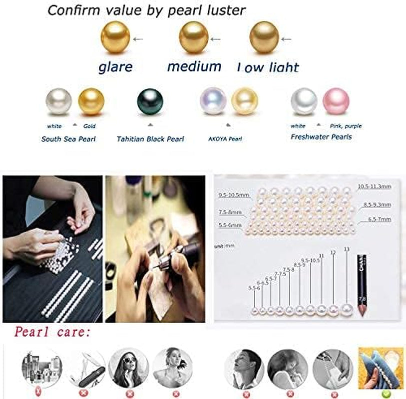 Mothers Day Gifts for Mom Women Wife Gifts Anniversary, Pearl Necklaces, Birthday Day Gifts Christmas Day Gifts Fine Jewelry Gifts for Women Wife, Valentine'S Day for Her