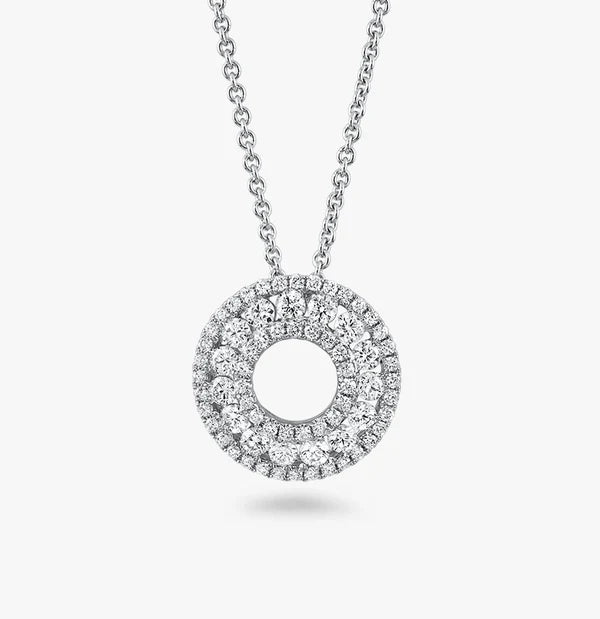 Casual Thomas Diamond Pendant White Gold