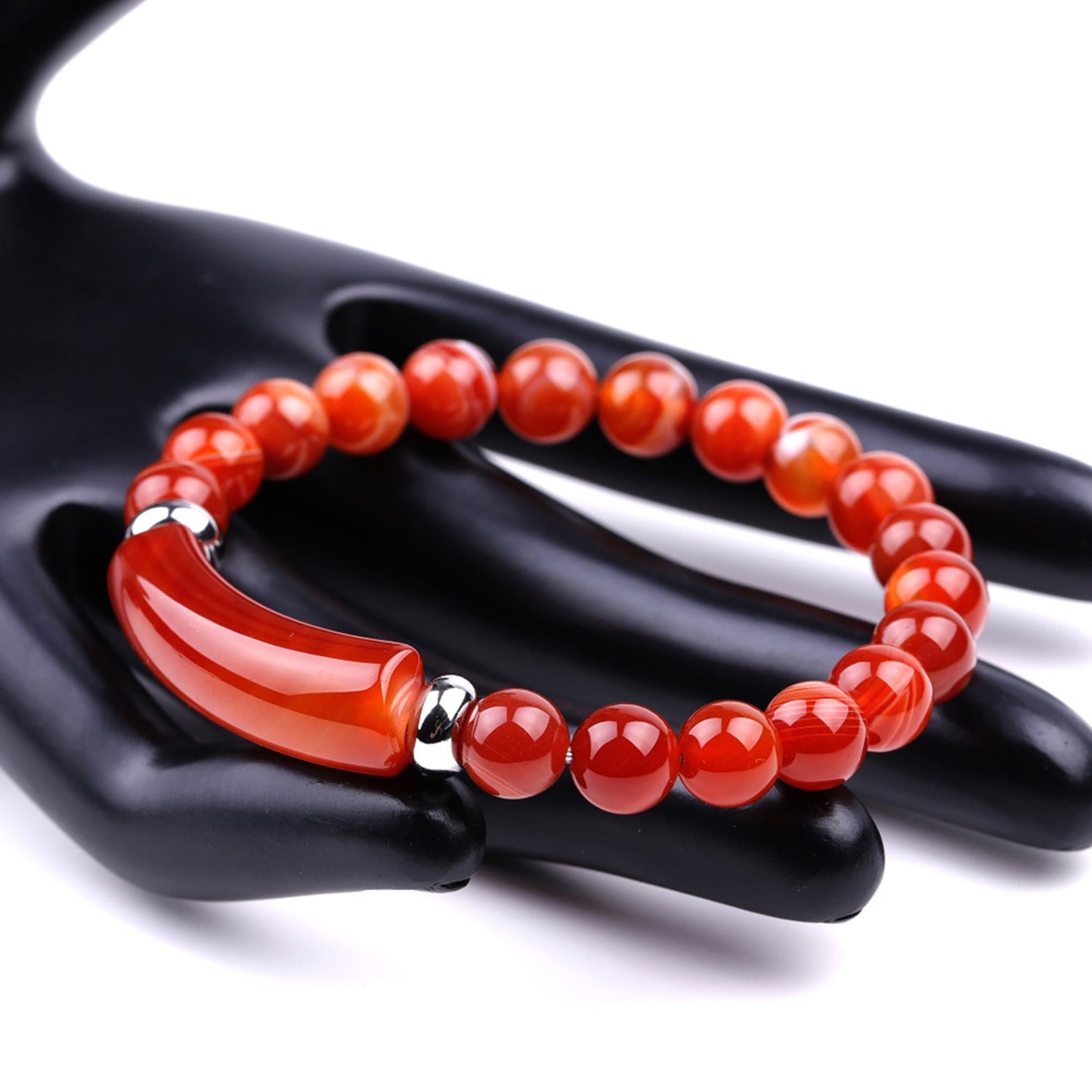 8Mm Sardonyx Stretch Bracelet Crystal Energy Bracelet Gift for Women