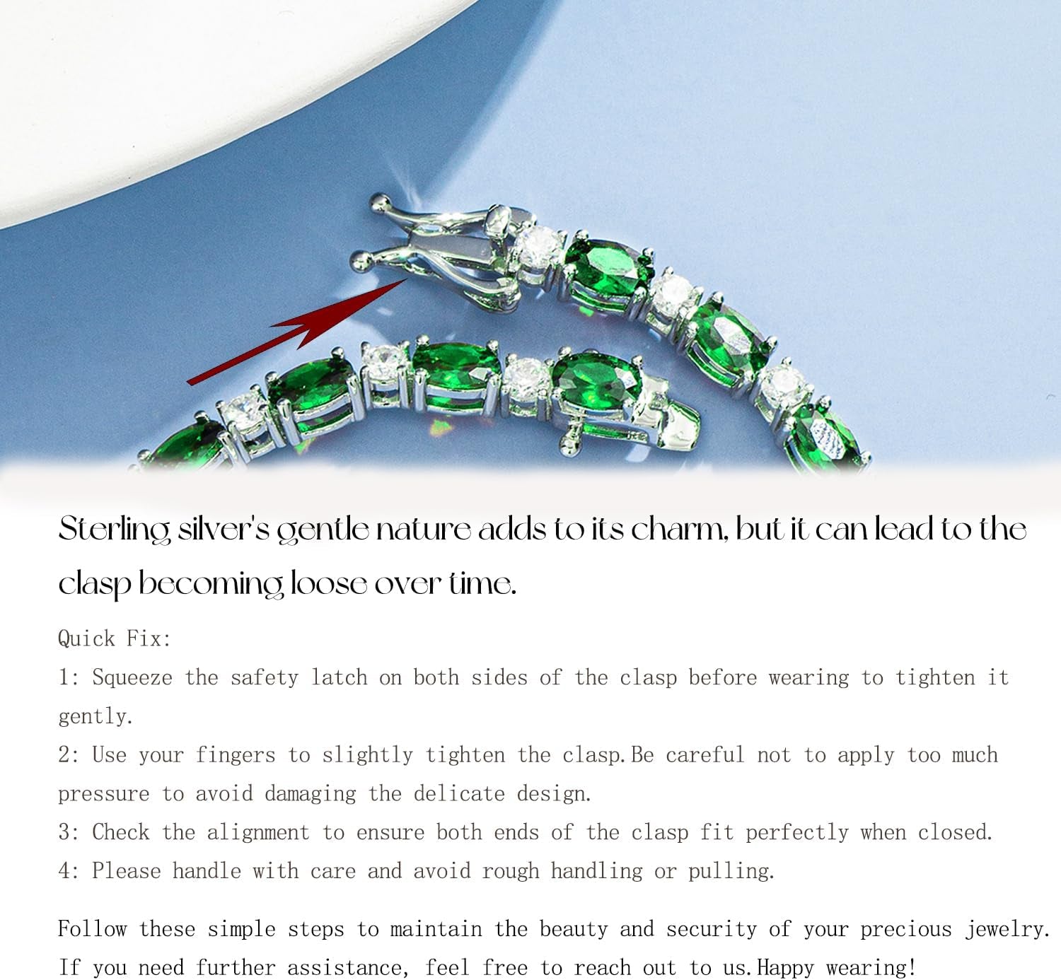 Birthstone Bracelets Sterling Silver Tennis Bracelets Charm Fine Jewelry Birthday Gifts for Women 7"