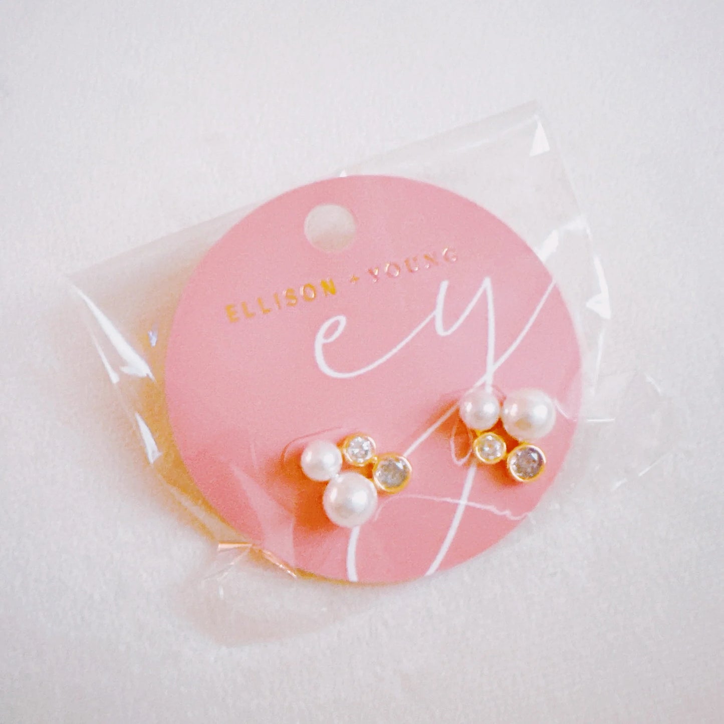 Pearl and Diamond Stud Earrings