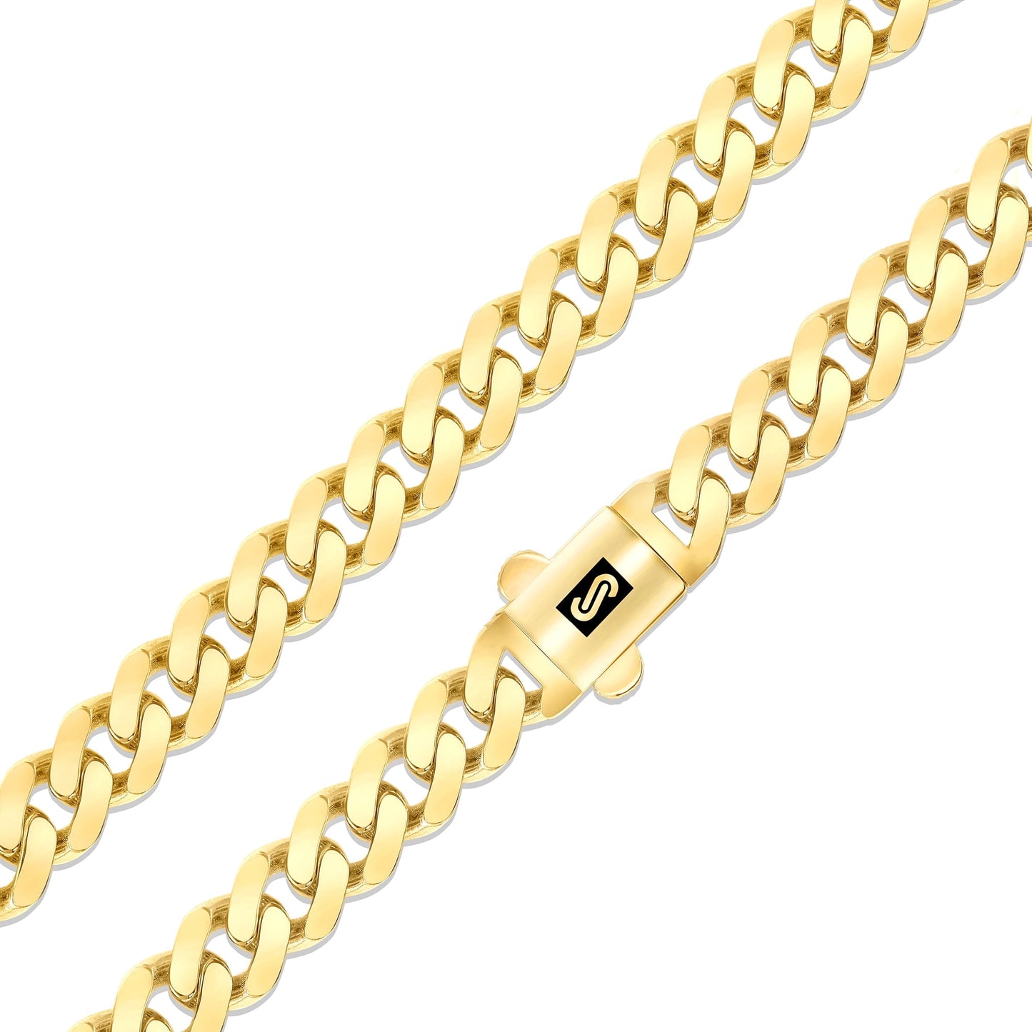 14K Real Yellow Gold Royal Monaco 5Mm Miami Cuban Link Bracelet (7"-9") Italian Jewelry for Men & Women