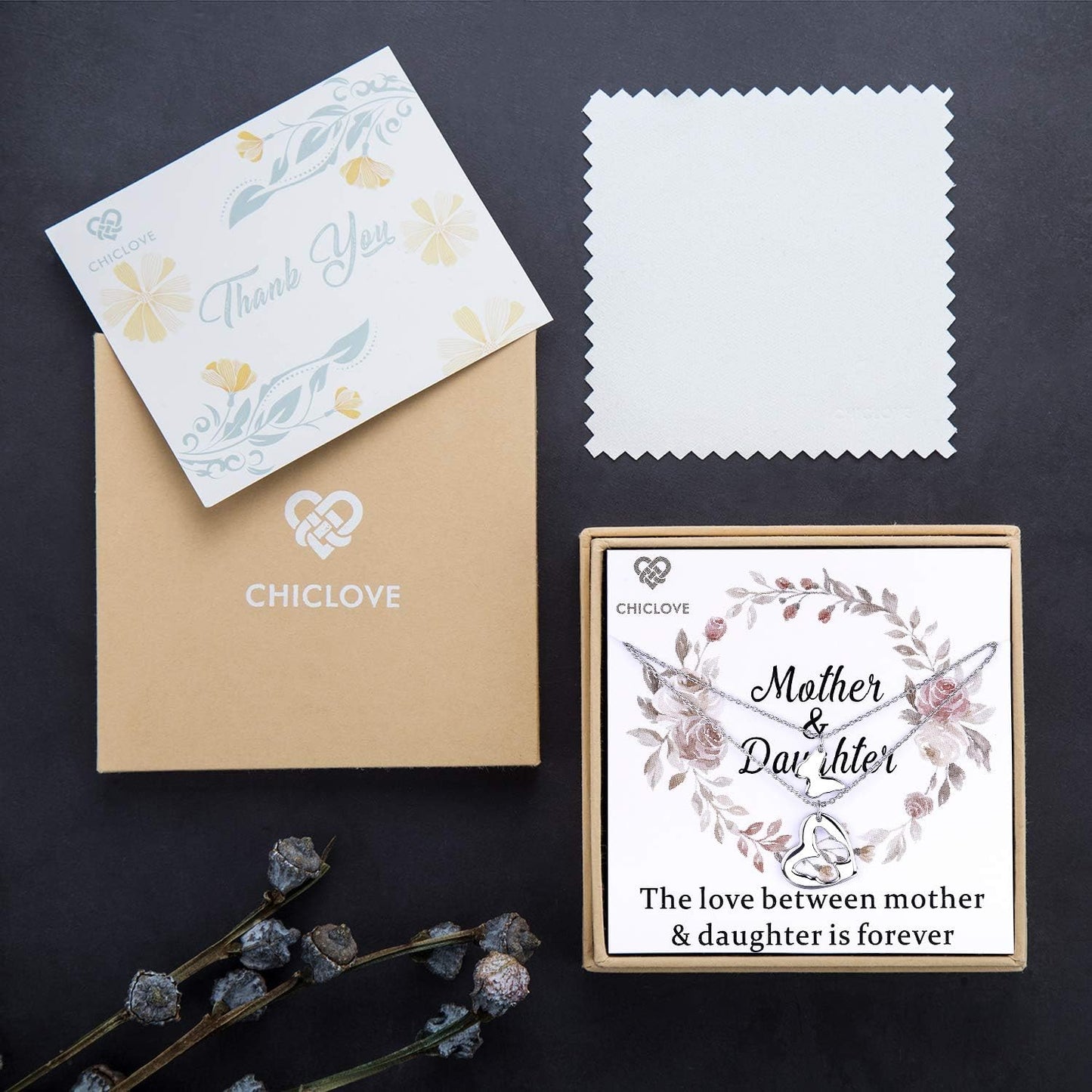 Mother Daughter Jewelry Sets for Two, Cutout Heart Necklaces, 2 Sterling Silver Necklaces