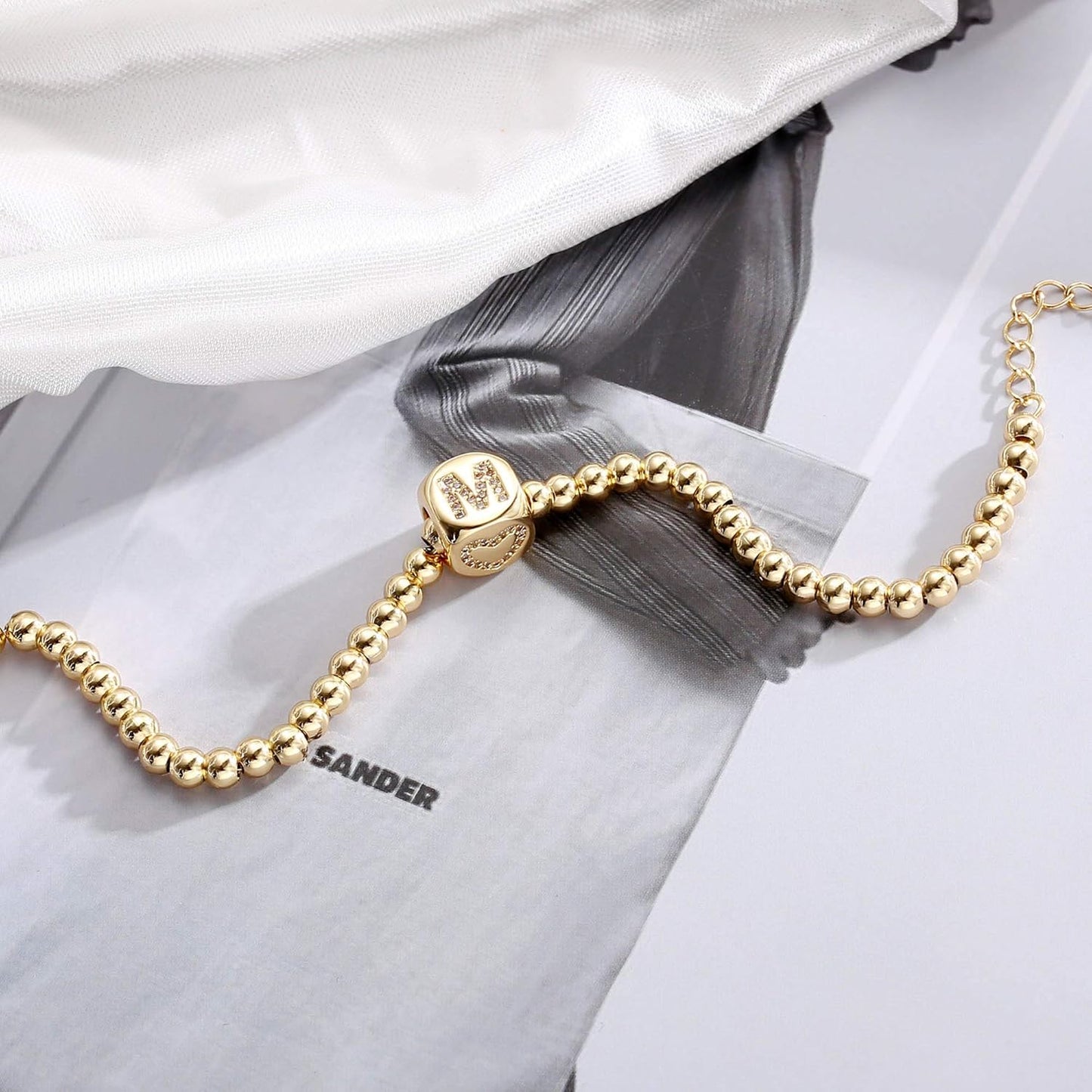 Initial Beaded Bracelets for Women Trendy, Letter Bead Bracelet Personalized Initial Bracelets for Women Bead Bracelet for Teen Girls Jewelry Gifts