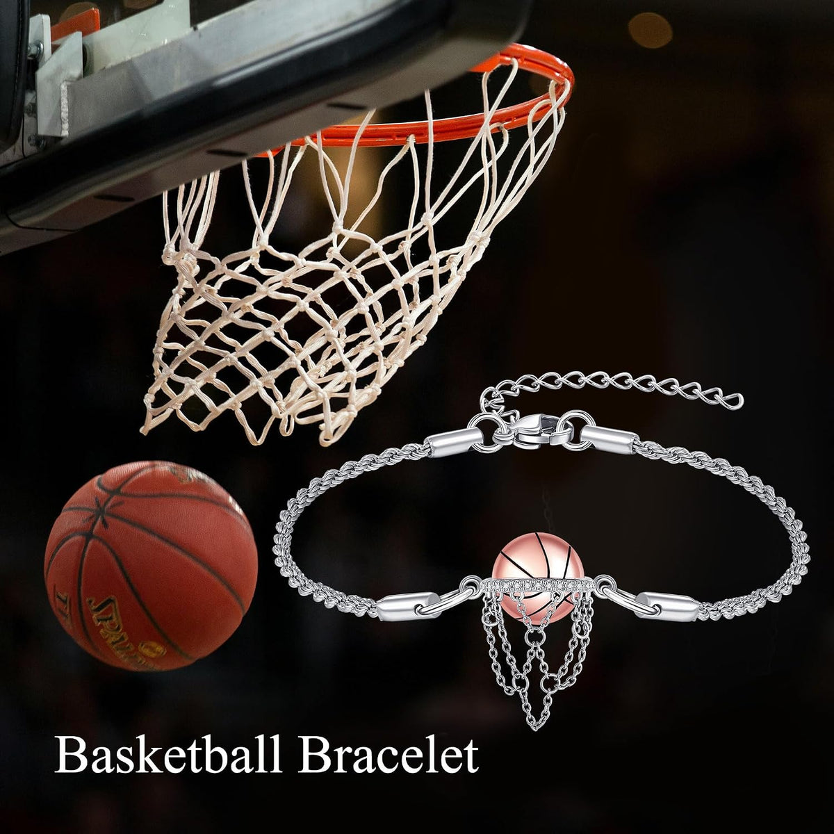 925 Sterling Silver Basketball Urn Memorial Bracelet