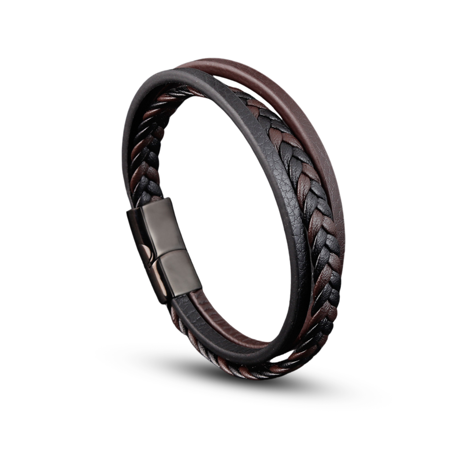 Titan Leather Braid Bracelet