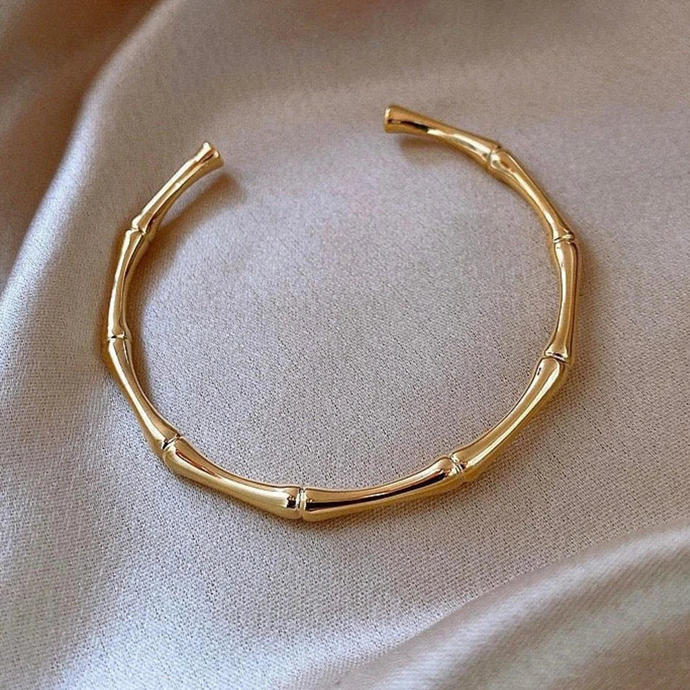 Cuff Bamboo Bangle Stackable Bracelets