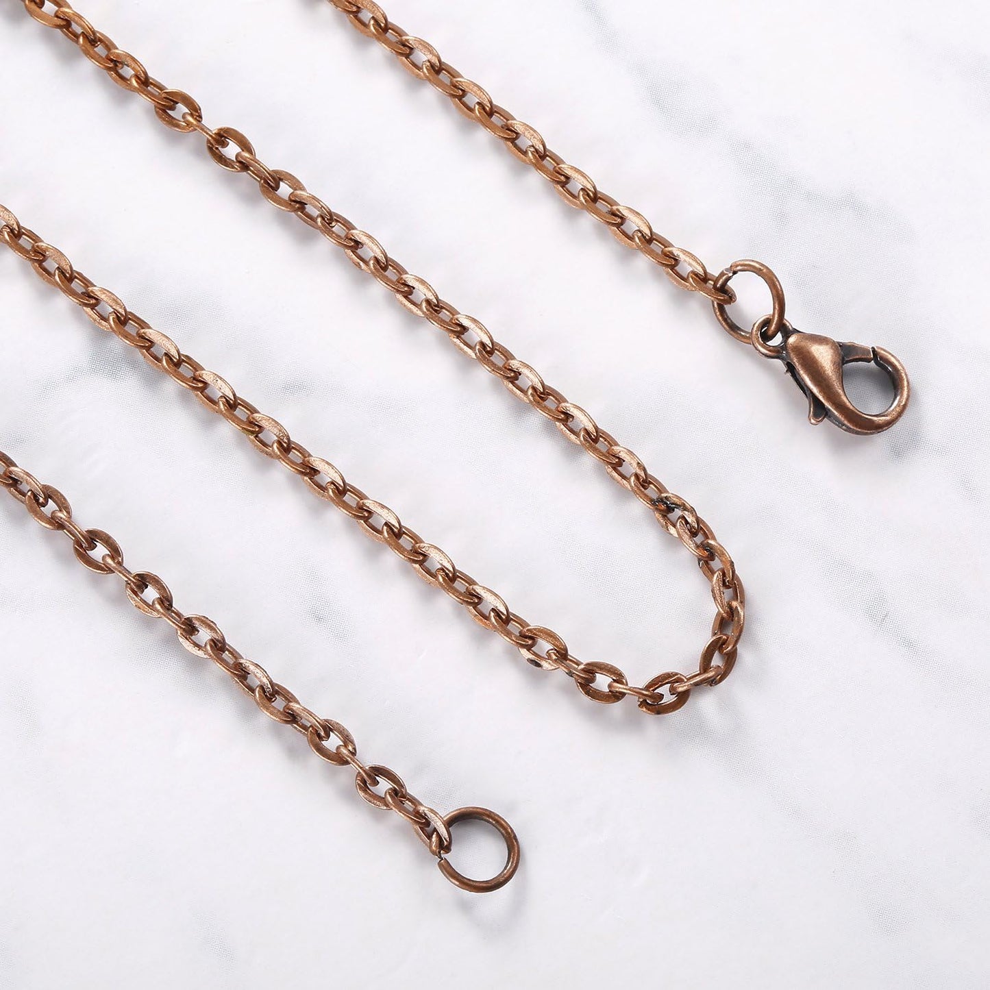 24 Pack Antique Red Copper Cable Chain Necklace Twisted Link Chain for Jewelry Making(18 Inch)