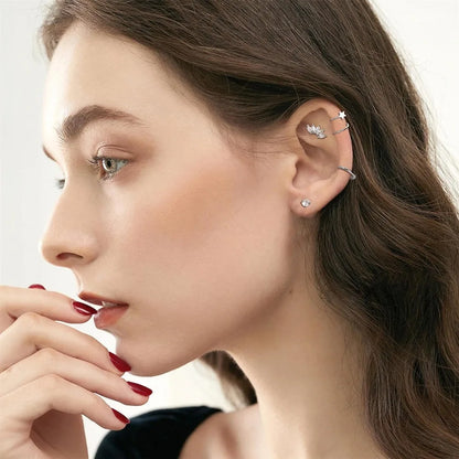 1Pc Cartilage Stainless Steel Piercing Jewelry 16G Earring Stud for Women Men Stylish Piercing Jewelry