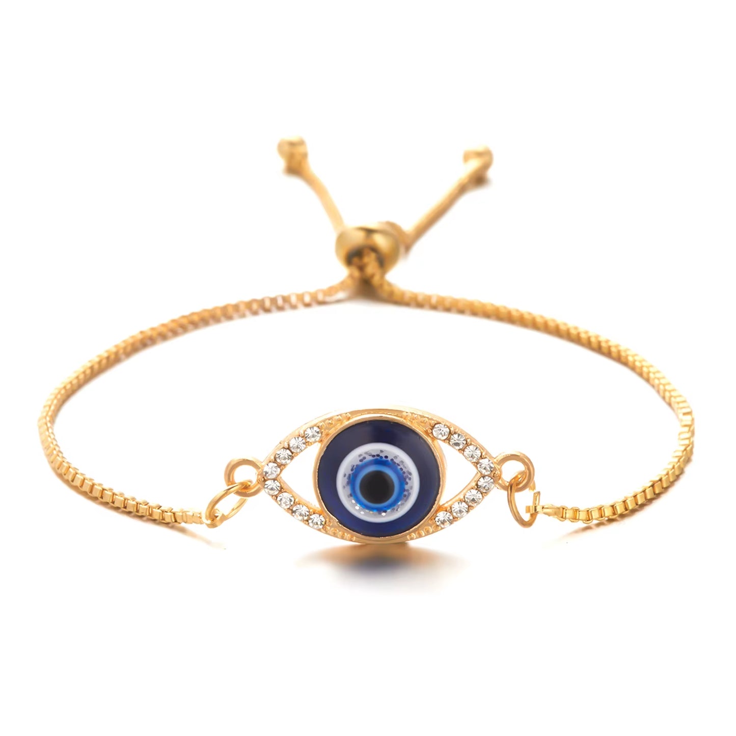 Turkish Lucky Evil Eye Bracelets Blue Evil Eye Bead Bracelet Men Women Handmade Lucky Jewelry Charm Bracelet Female Dropshipping
