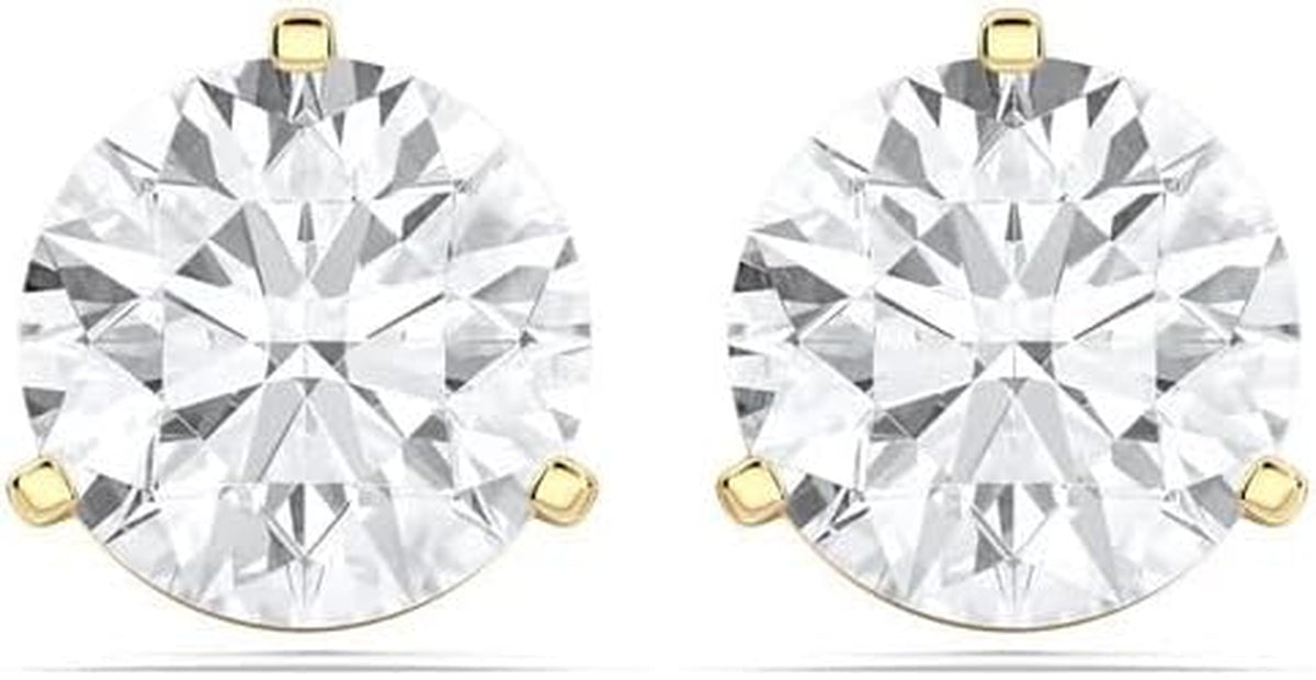 14K Yellow Gold Lab-Grown Diamond Stud Earrings– 0.50 CT