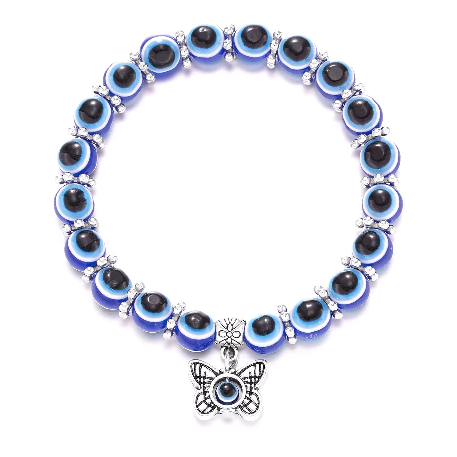 Turkish Lucky Evil Eye Bracelets Blue Evil Eye Bead Bracelet Men Women Handmade Lucky Jewelry Charm Bracelet Female Dropshipping