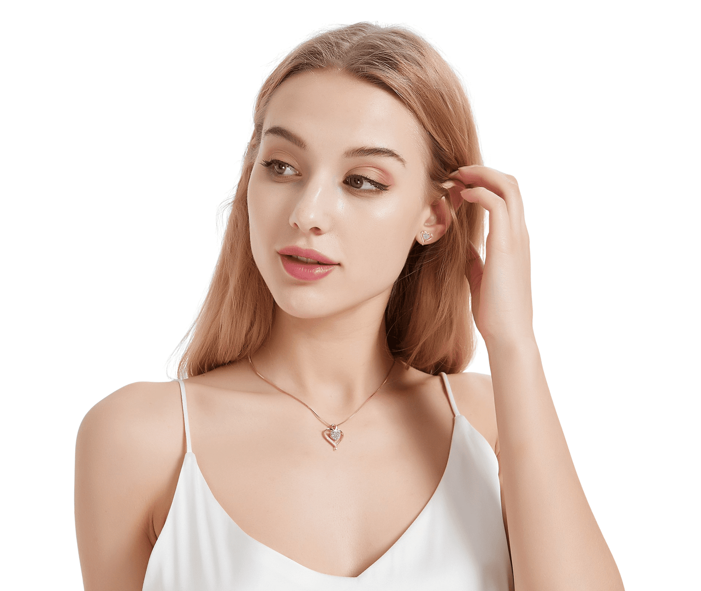 Heart Earrings for Women Sterling Silver 925 ,5A Cubic Zircon Jewelry Festival Gift for Her