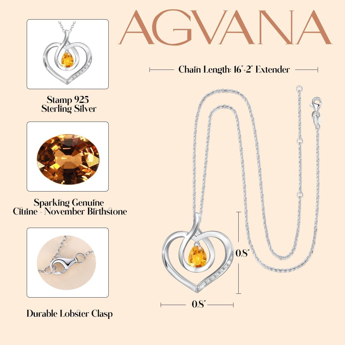 Heart Birthstone Necklace for Women Sterling Silver Genuine or Created Gemstone Forever Love Pendant Necklace Fine Jewelry Anniversary Birthday Gifts for Women Mom Wife