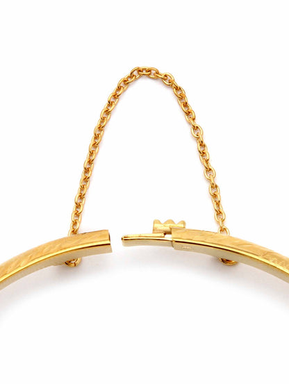 Polished, Engraved and Floral Three-Piece Bangle Set in Yellow Gold-Plated or Sterling Silver