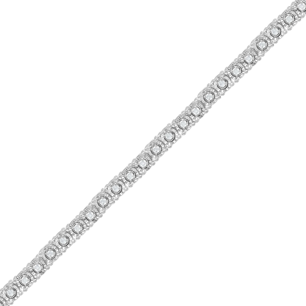 Arista 1/2 Ct Diamond Tennis Bracelet for Women in Sterling Silver (J-K, I3)