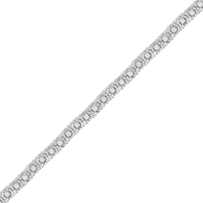 Arista 1/2 Ct Diamond Tennis Bracelet for Women in Sterling Silver (J-K, I3)