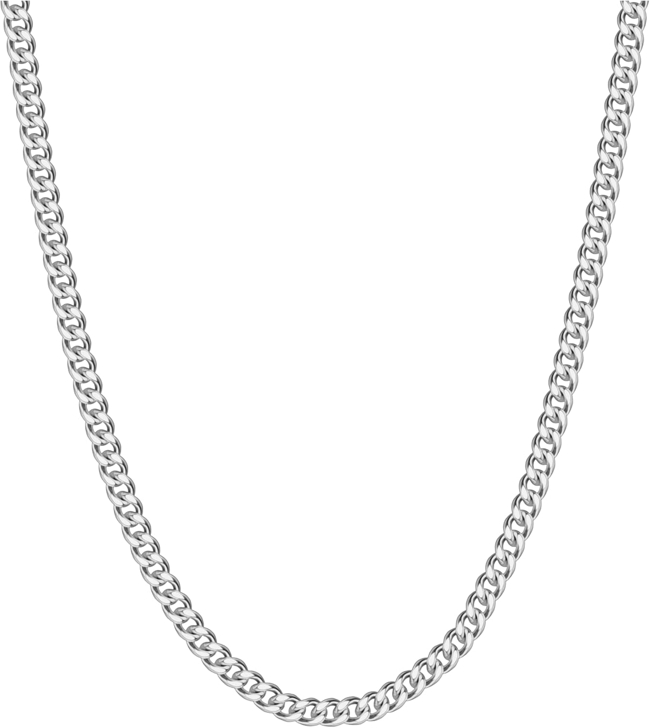 Mnes Gifts Cuban Link Chain for Men Stainless Steel Mens Necklaces 5Mm Neck Chains Accessories Jewelry for Men 18/20/22/24/30 Inch