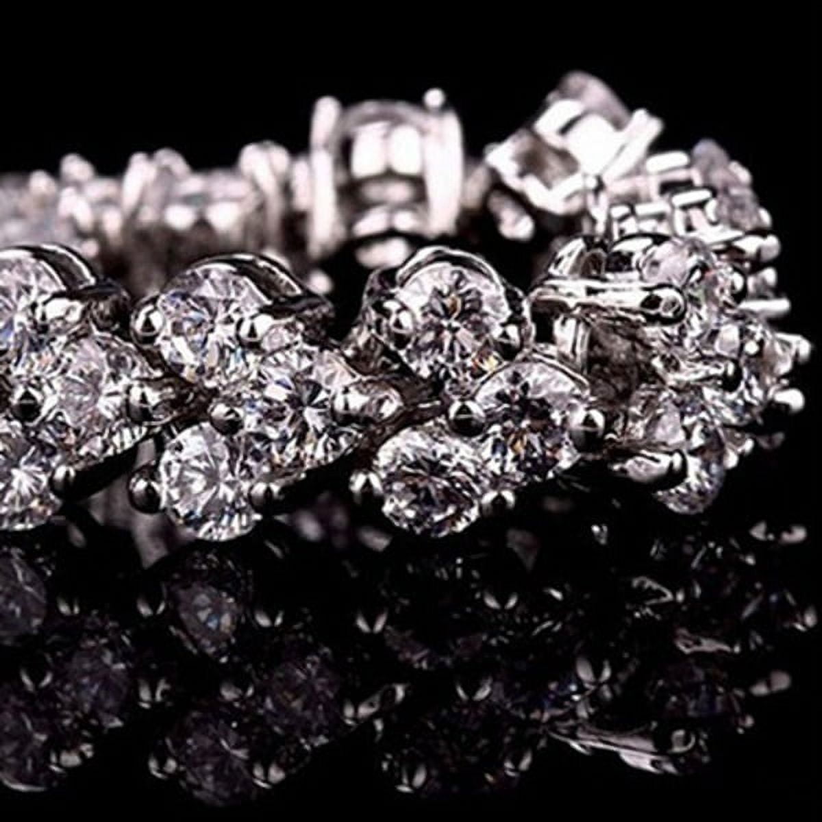 Fashion 925 Sterling Silver Crystal Diamond Bracelets Gifts Roman Style Woman