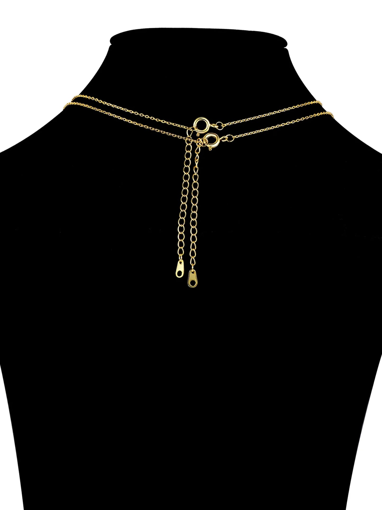 Mother of Pearl & Cubic Zirconia Butterfly Necklaces in 14KT Gold Flash Plated