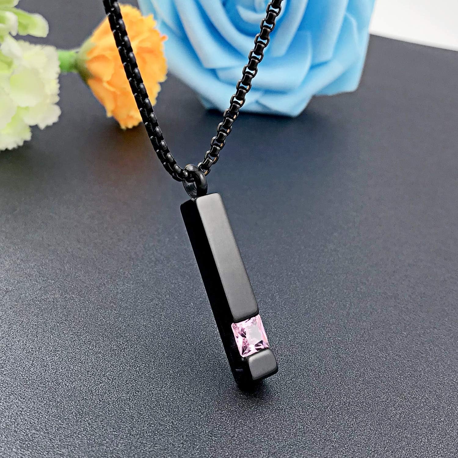 Urn Necklaces for Ashes Birthstone Cube Urns for Human Ashes Memorial Cremation Urn Locket Keepsake Ashes Jewelry