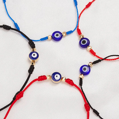 6Pcs/Set Handmade Turkish Lucky Evil Eye Bracelets for Women Men Blue Eyes Braided Red Rope Lucky Bracelet Friendship Jewelry