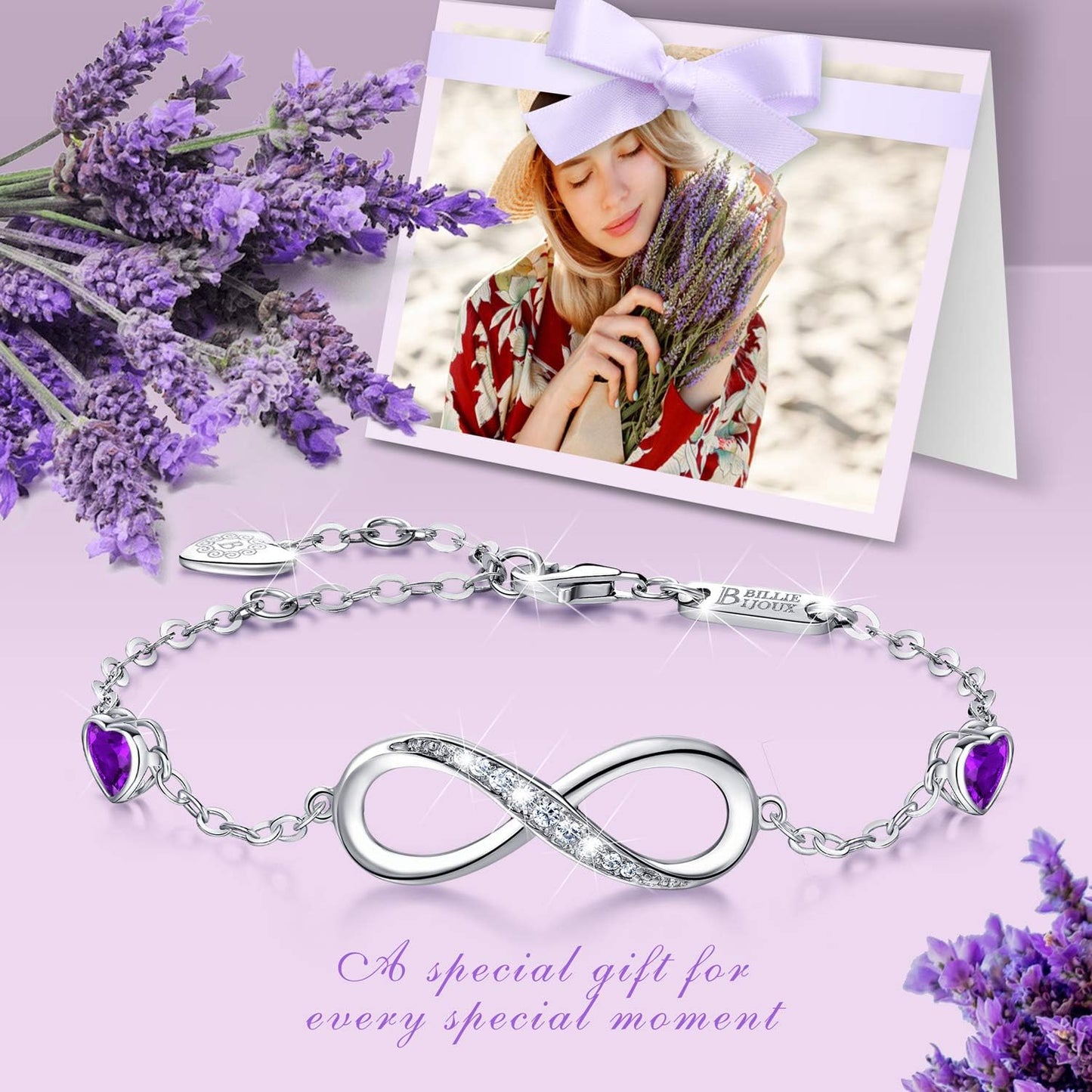 Infinity Love Bracelets for Women 925 Sterling Silver Womens Bracelet Love Symbol Charm Adjustable Bracelet Jewelry