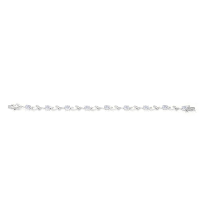 925 Sterling Silver White Diamond Bracelet for Women Set with Moissanite (4.63 Cttw)