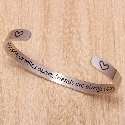 Inspirational Cuff Bracelet Bangle for Women Teen Girls - Birthday Jewelry Quotes - Friend Gift for Her Mom