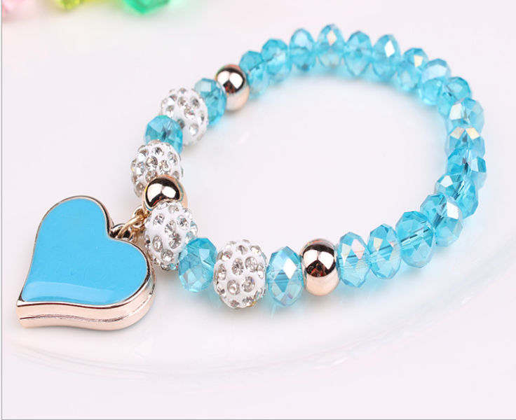 Elastic Crystal Bracelet & Bangle Heart Bracelets