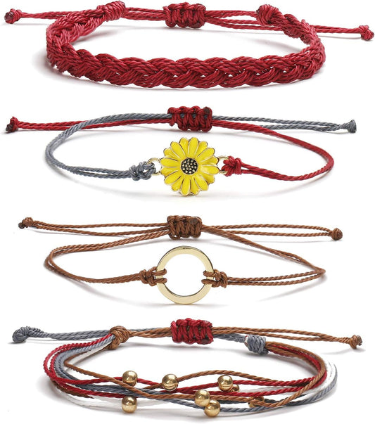 String Bracelets for Women Gifts Trendy Stuff Friendship Bracelets Waterproof Summer Ankle Bracelets Outfits Adjustable Wave Surfer Beach Bracelets Stocking Stuffers