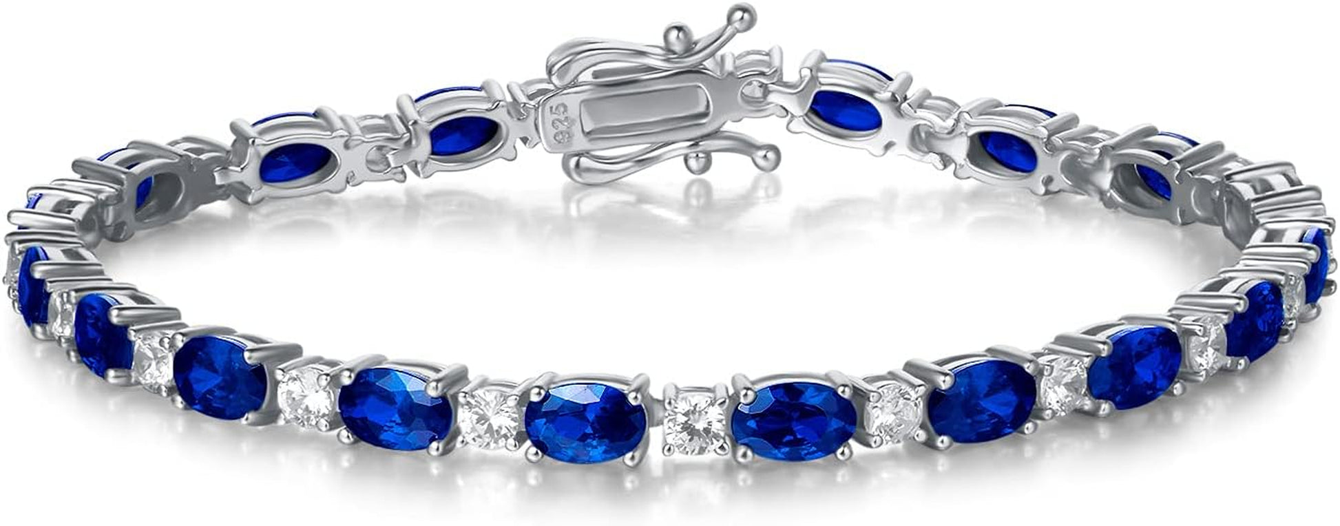 Birthstone Bracelets Sterling Silver Tennis Bracelets Charm Fine Jewelry Birthday Gifts for Women 7"