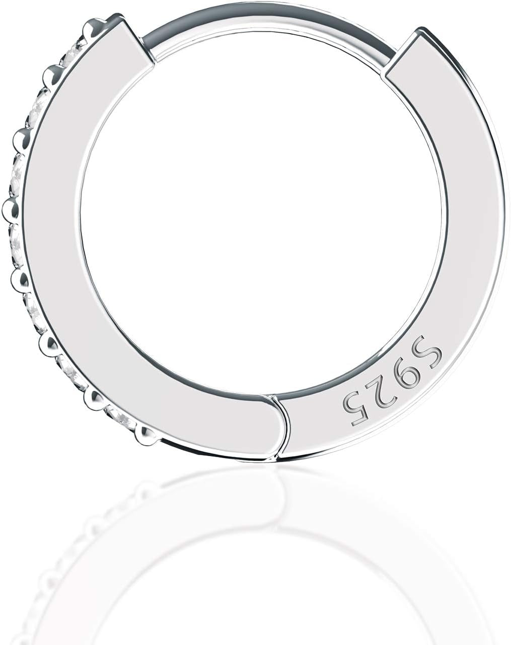 925 Sterling Silver Huggie Hoop Earrings for Women Girls-Tiny Small Cartilage Hoop Earring