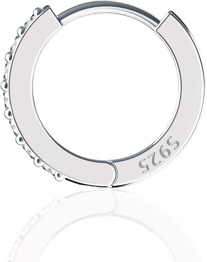 925 Sterling Silver Huggie Hoop Earrings for Women Girls-Tiny Small Cartilage Hoop Earring