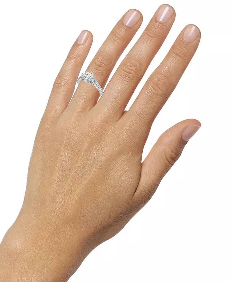 Diamond Three Stone Engagement Ring (1-3/4 Ct. T.W.) in 14K White Gold