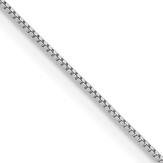 14K White Gold Carded .5Mm Box Chain (16 X 0.5) Made in South Africa 5Bw-16