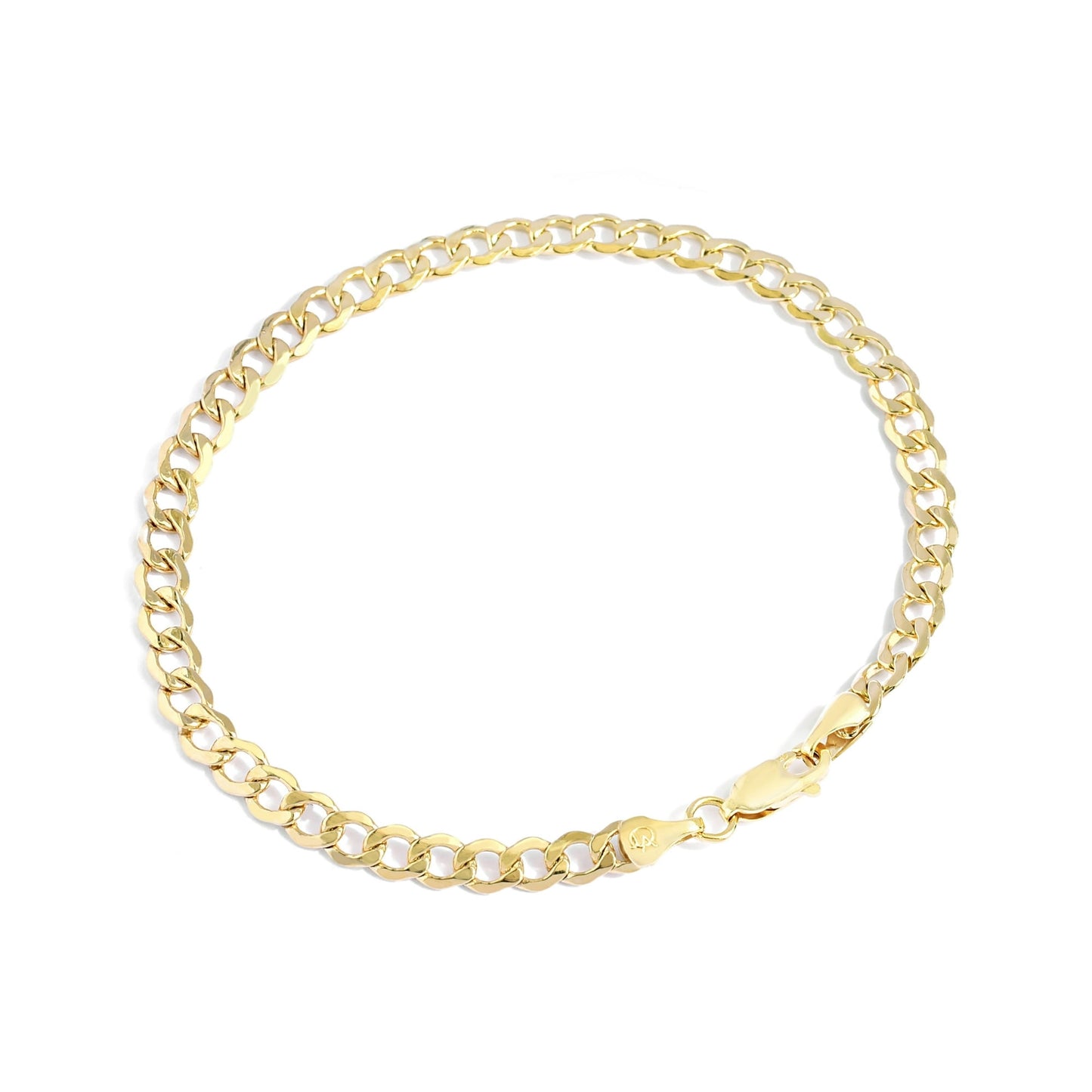 Gold Filled Chain Bracelet Collection - 14K Solid Yellow Gold Filled Miami Cuban Curb Link Chain Bracelets for Women and Men with Different Sizes (4.5Mm, 5.5Mm)