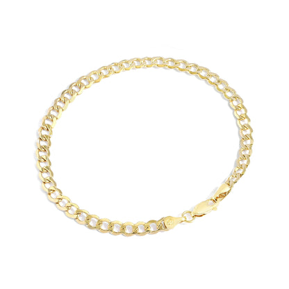 Gold Filled Chain Bracelet Collection - 14K Solid Yellow Gold Filled Miami Cuban Curb Link Chain Bracelets for Women and Men with Different Sizes (4.5Mm, 5.5Mm)