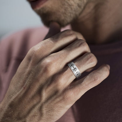 Men'S Anxiety Ring, Stainless Steel Viking Fidget Rings