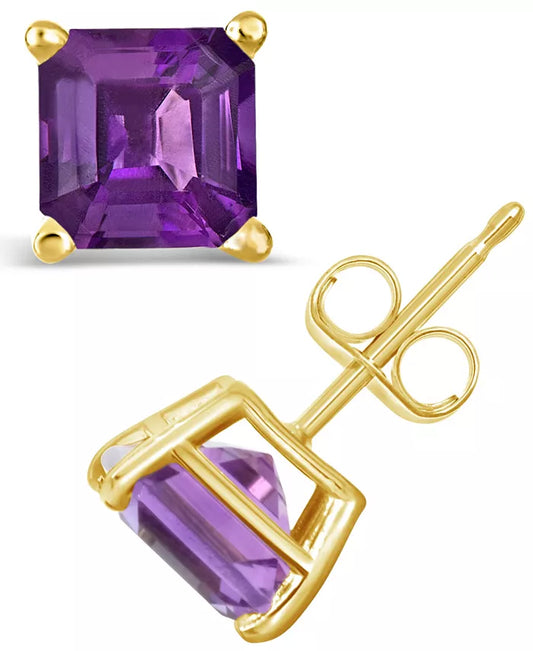 Amethyst (1-9/10 Ct. T.W.) Stud Earrings in 14K Yellow Gold
