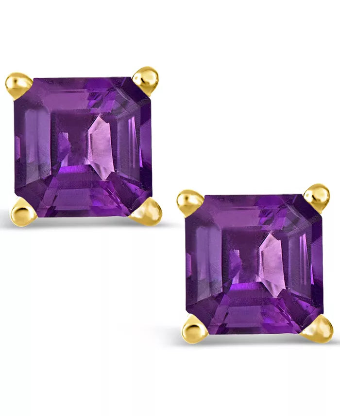 Amethyst (1-9/10 Ct. T.W.) Stud Earrings in 14K Yellow Gold