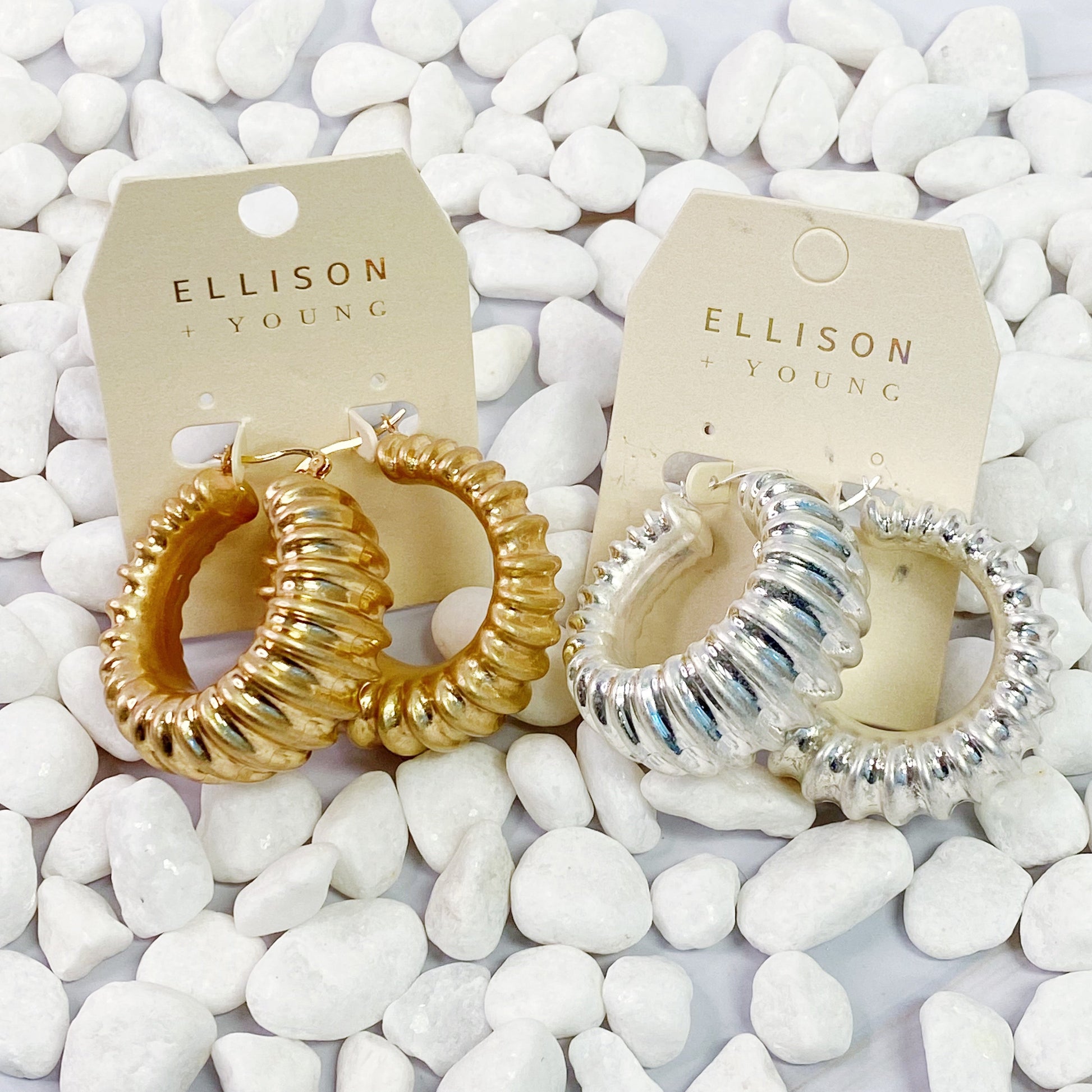Bold in Pleats Hoop Earrings
