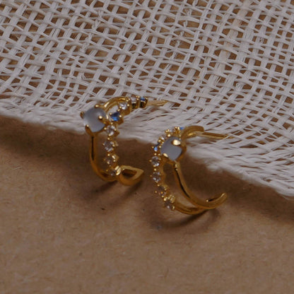 Ladies Vintage Opal Earrings