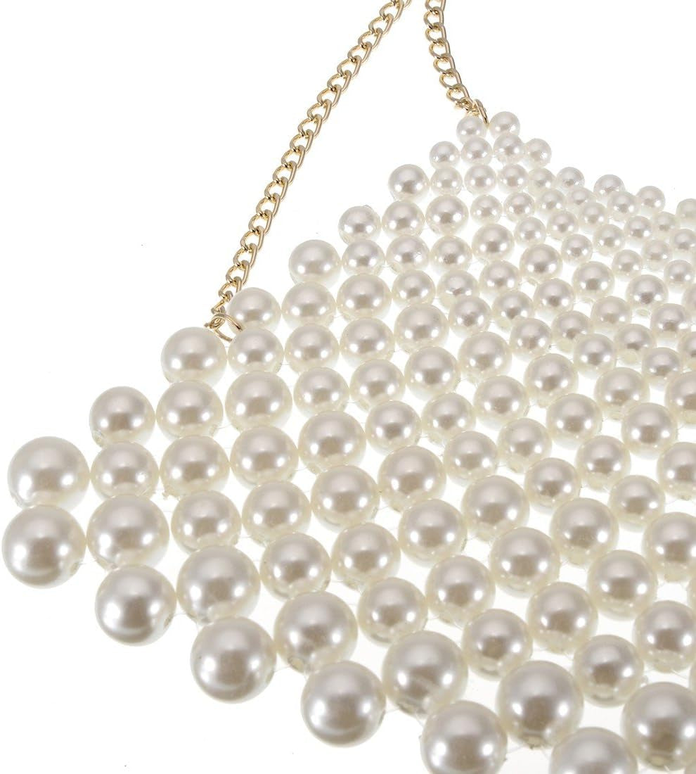 Bib Collar Necklace Chunky Ccb/Crystal/Pearl Resin Beads Chain Choker Statement Necklace Womens Fashion Jewelry Necklace