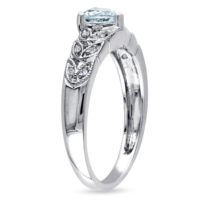 Women'S Aquamarine Sterling Silver Ring