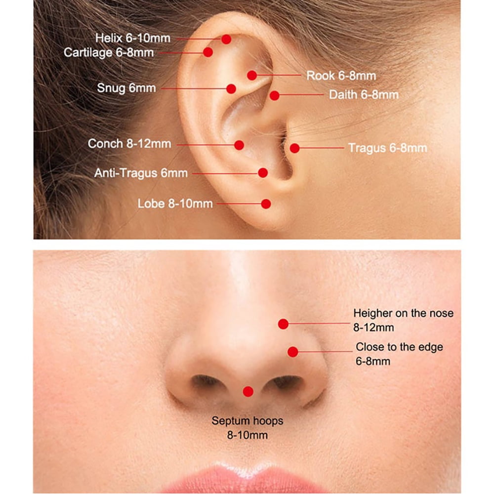 10Mm Surgical Steel Hoop Earrings Rose Gold Small Huggie Earrings for Women Sensitive Ears