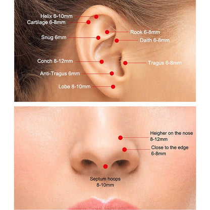 10Mm Surgical Steel Hoop Earrings Rose Gold Small Huggie Earrings for Women Sensitive Ears