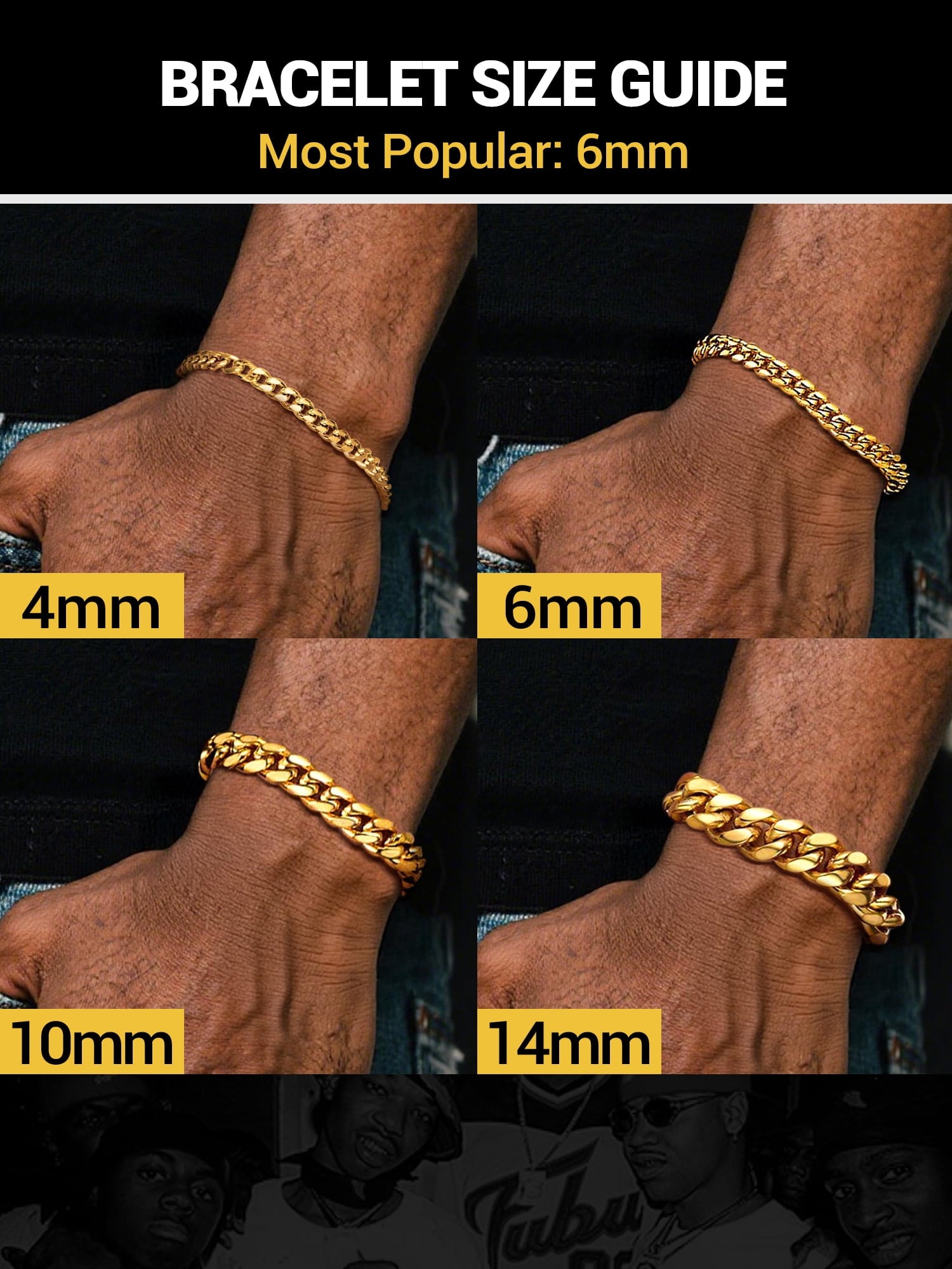 Gold Plated Bracelet for Men Chunky Cuban Bracelet 14MM 8.3 Inch Chain Bracelet Stainless Steel Gift for Him