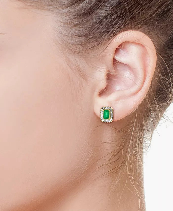 EFFYÂ® Emerald (1 Ct. T.W.) and Diamond (5/8 Ct. T.W.) in 14K Gold or 14K White Gold